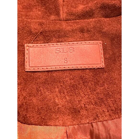 Blank NYC SL8 Brown Faux Suede Leather Moto Jacket Sz Small - Picture 7 of 9